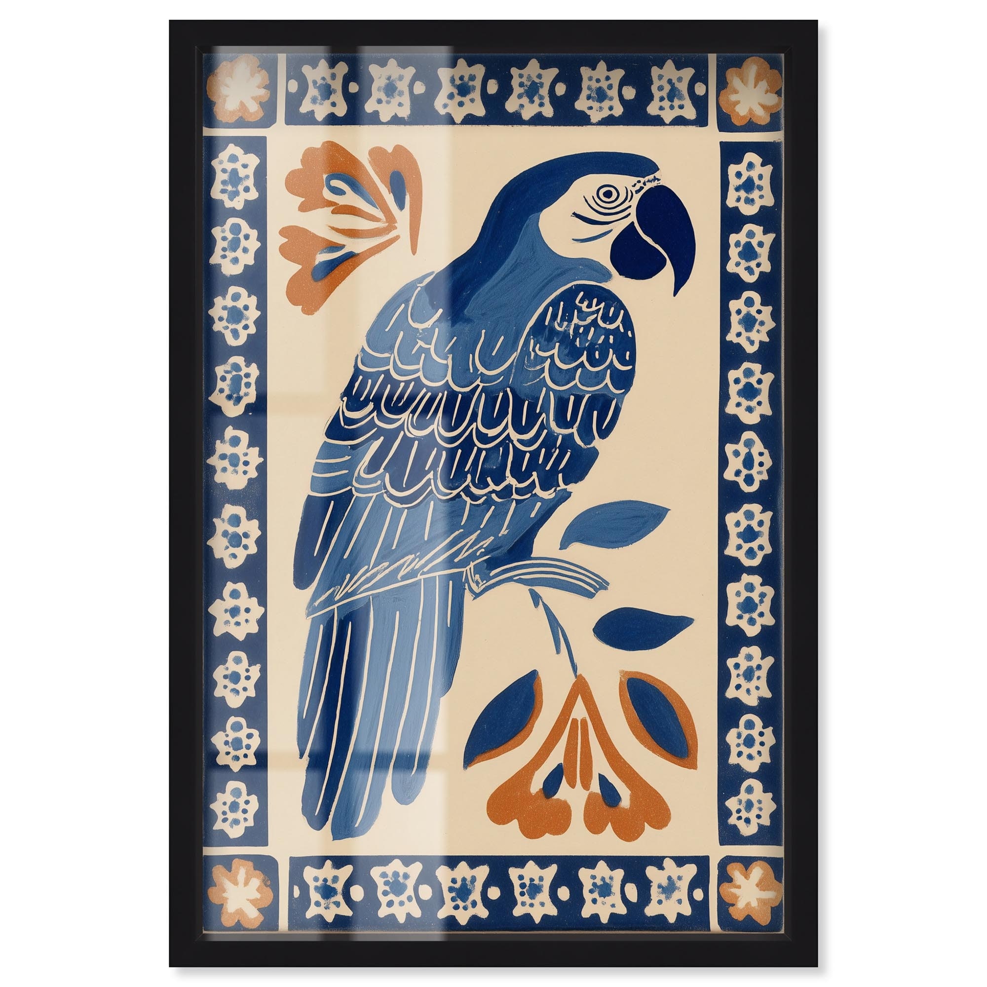 Azulejo II Coastal Wall Art Shadowbox Print by Art Remedy