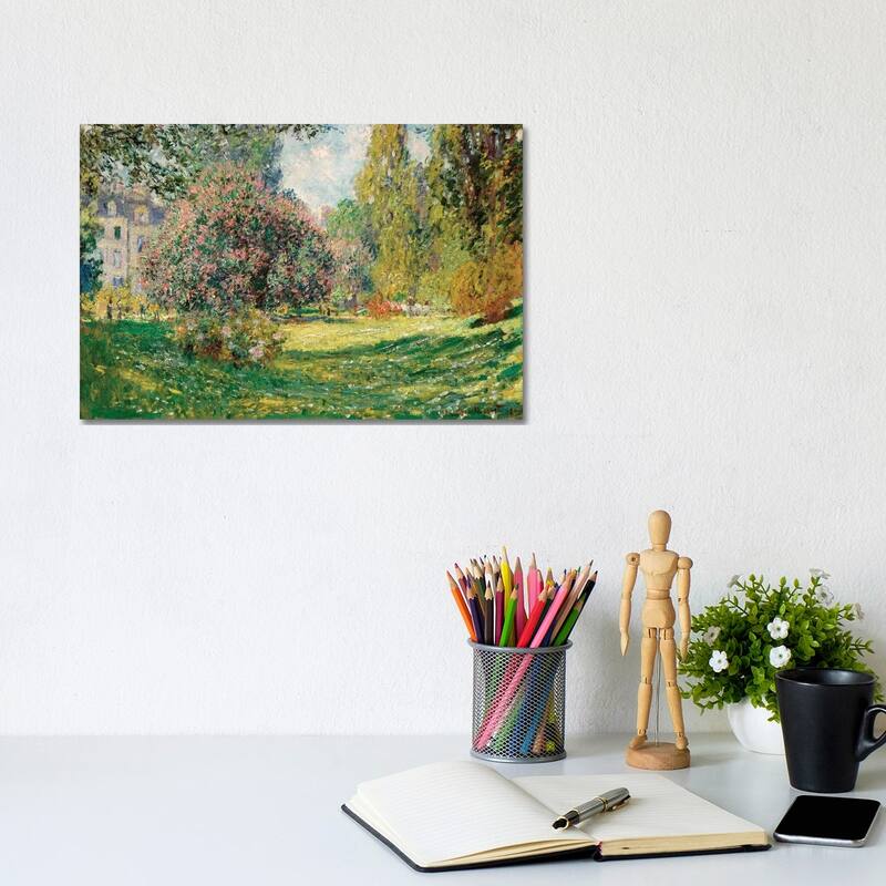 iCanvas "Landscape-The Parc Monceau" by Claude Monet Canvas Print - 8x12x0.75
