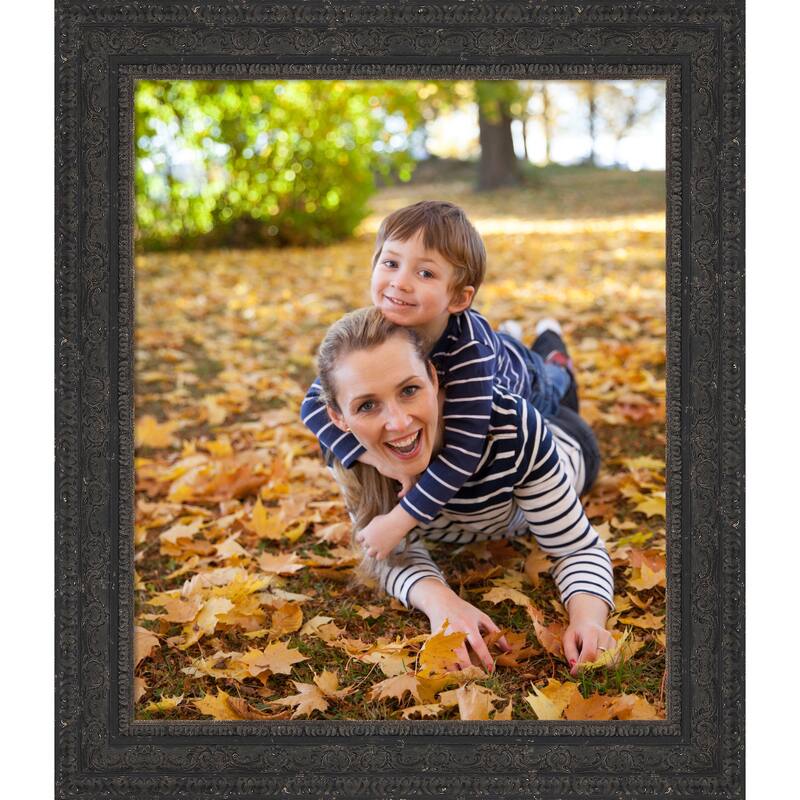 Attic Aged Picture Frame, Photo Frame - 20x24 - Attic Aged Black