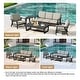 preview thumbnail 68 of 99, 5-Piece Teak Outdoor Conversation Set with Tables.