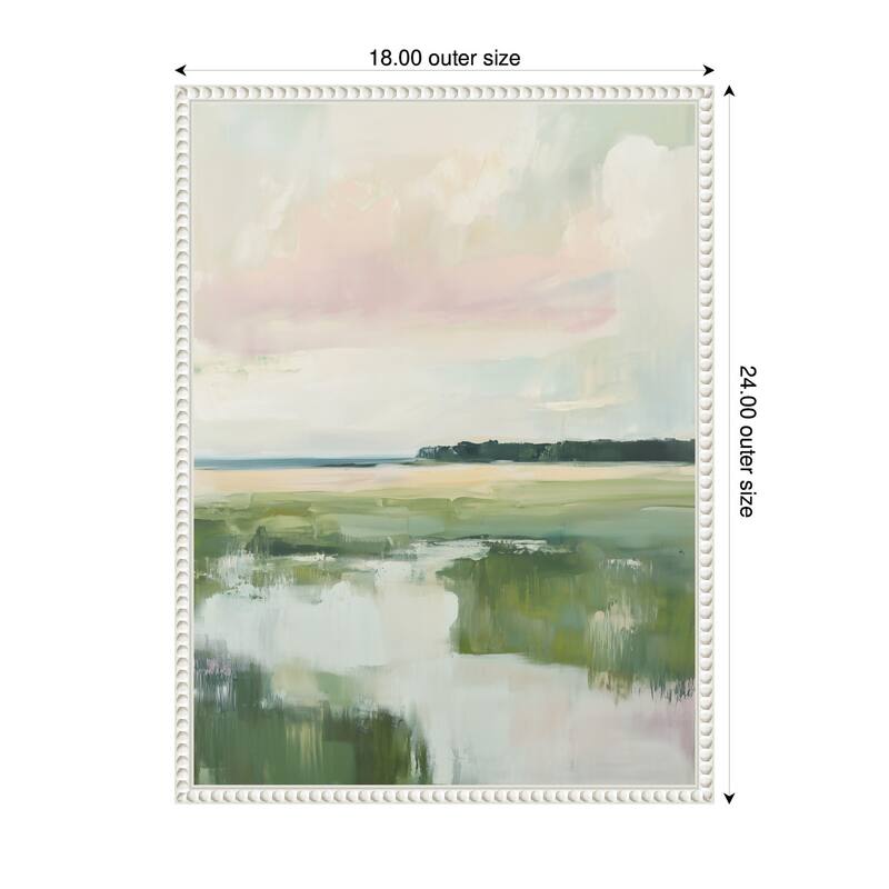 Kate and Laurel Sylvie Pastel Horizon I Framed Canvas by Amy Lighthall