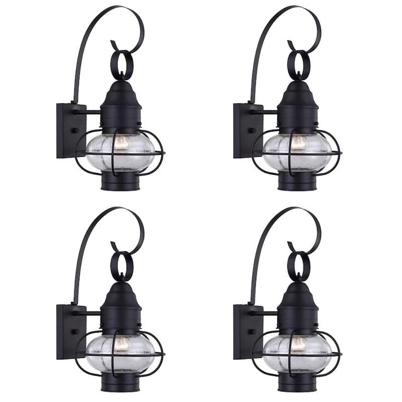 4 Pack 1-Light Outdoor Wall Lantern Light - 9"x10.72"x17.51"