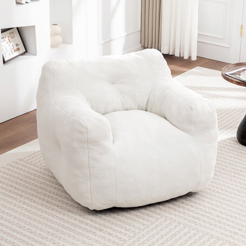 Bean Bag Chair, Bean Bag Sofa Chair with Armrests Stuffed High-Density Foam, Lazy Sofa Comfy Chairs Bean Bag Chair