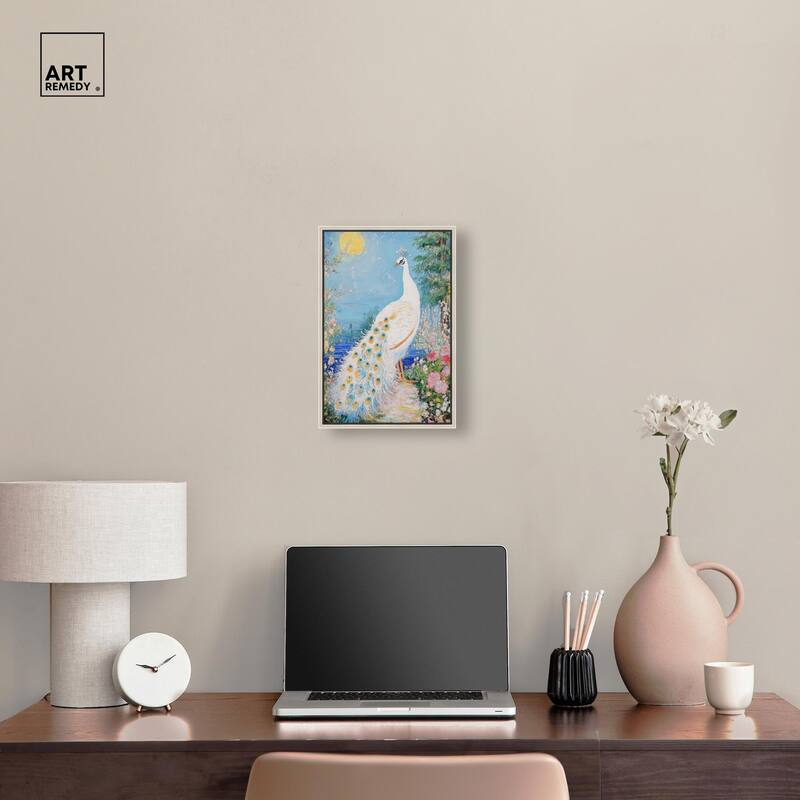 Peacock in Paradise Canvas by Art Remedy