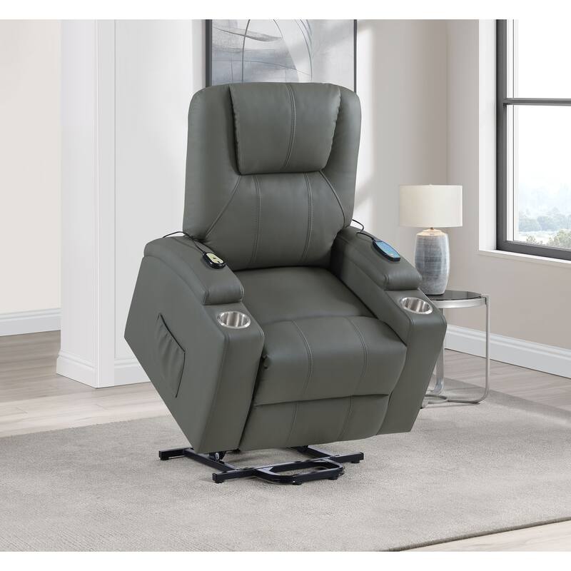 Armstrong Upholstered Power Lift Massage Recliner
