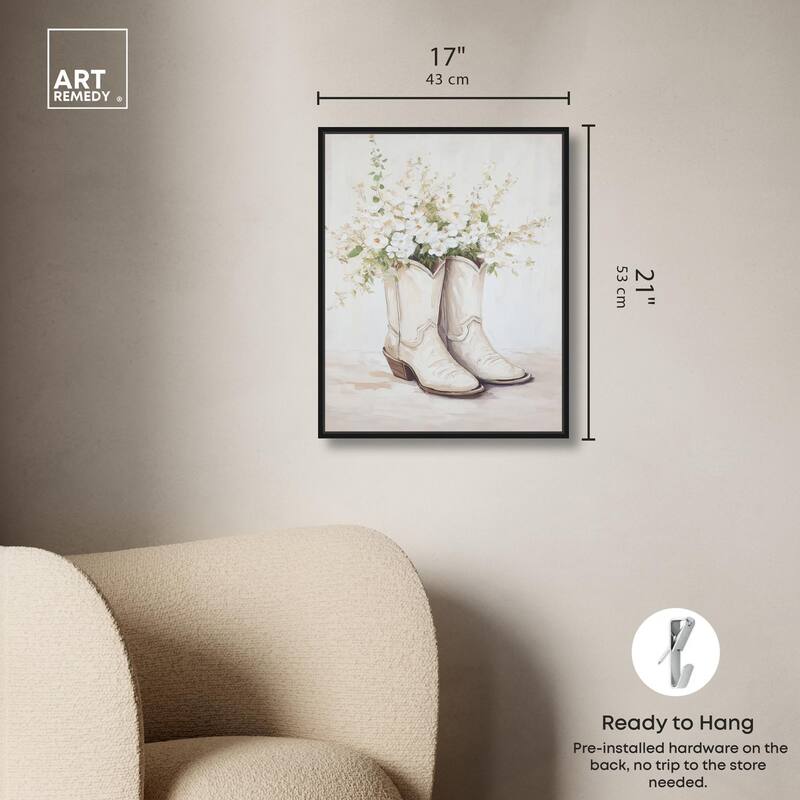 Prairie Bloom Boots Canvas by Art Remedy