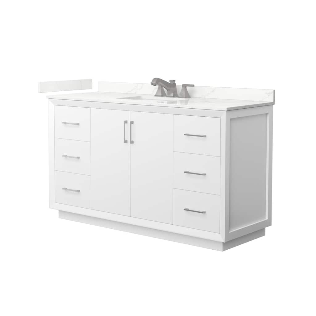 Wyndham Collection WCF414160S-QTZ-US3MXX Strada 60" Free Standing