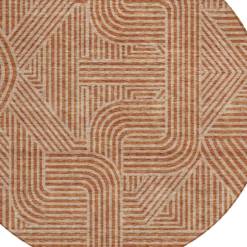 HomeRoots Abstract Transitional Rectangle Outdoor Rug