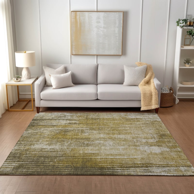 Machine Washable Indoor/ Outdoor Chantille Modern Ombre Rug - Brown - 9' x 12'