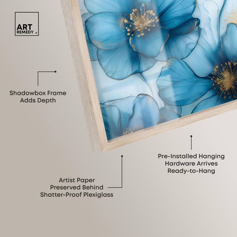 Gilded Cyanescence Shadowbox by Art Remedy