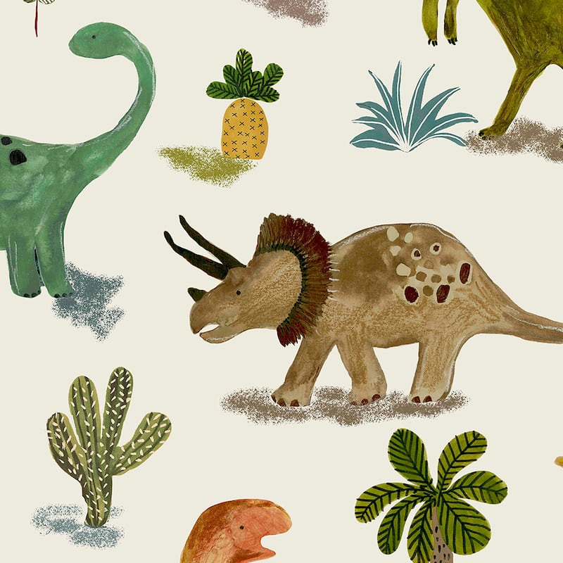 NEXT Prehistoric Dinosaur and Friends Natural Wallpaper