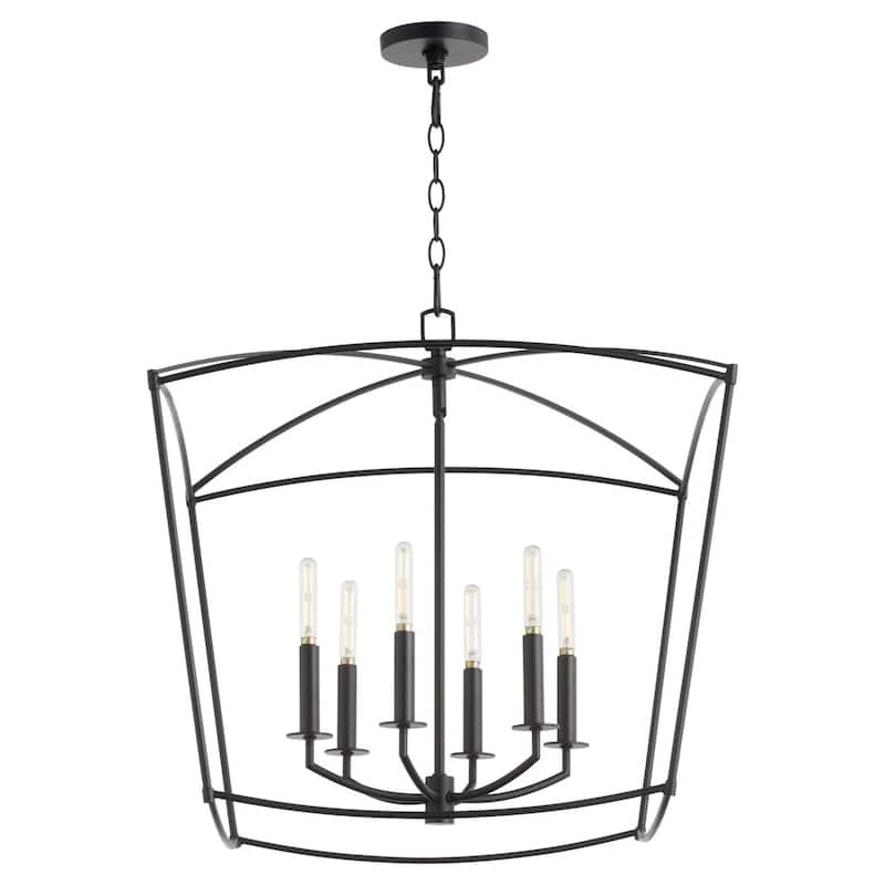 Quorum International 6412-6 Mantle 6 Light 24" Wide Pendant