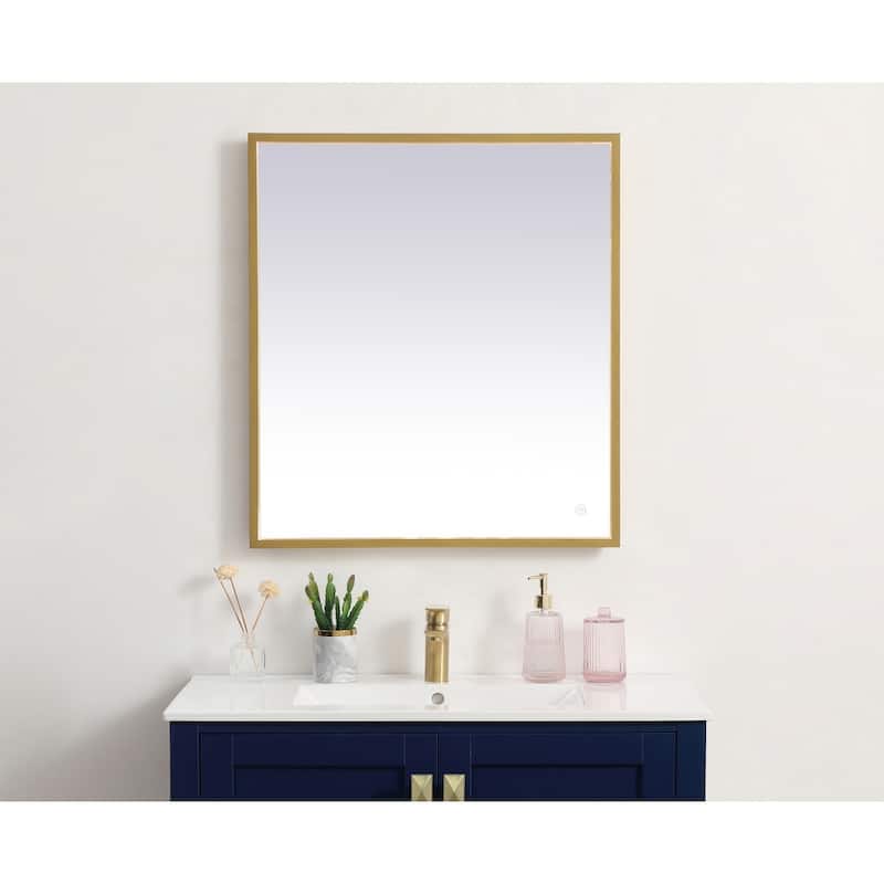 Indigo Home 27x30 inch LED mirror with adjustable color temperature