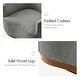 preview thumbnail 8 of 34, Gema Modern 360°Swivel Chenille Ergonomic U-shape Armchair with Solid Wood Legs by HULALA HOME