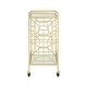 preview thumbnail 6 of 15, Johnson Serving Bar Cart 2 Tempered-Glass Shelves, Casters/ 2 Locking - N/A
