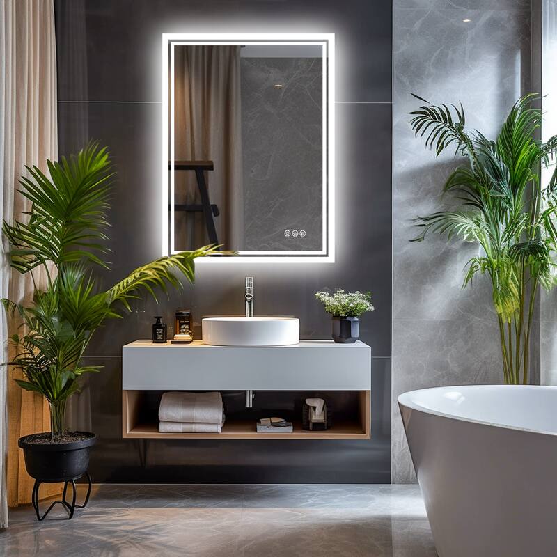 Led Illuminated Backlit Bathroom Mirror with Touch Sensor Demister
