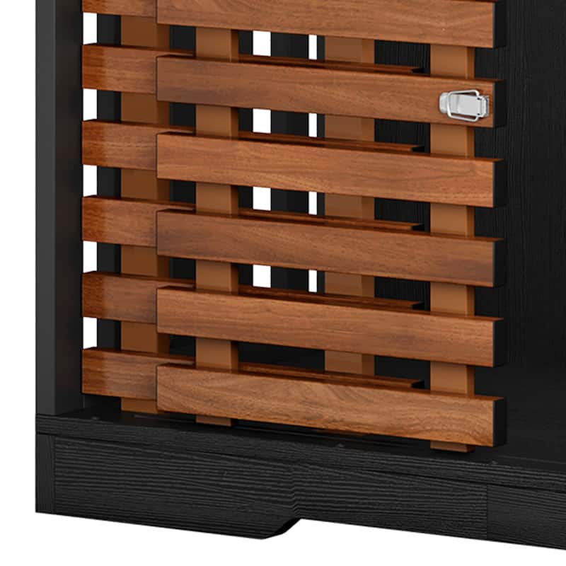 Moasis 71" Double Dog Crate Furniture for 2 Dogs with Sliding Fence Door,Heavy Duty Dual Dog Kennel TV Stand Large Dogs