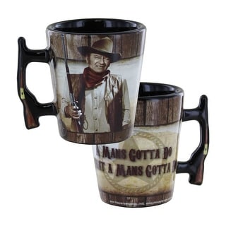 John Wayne A Mans Gotta Do Shot Glass with Rifle Handle - Bed Bath ...