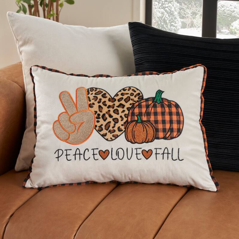 Mina Victory Holiday Pillows Quotes & Sayings Throw Pillow