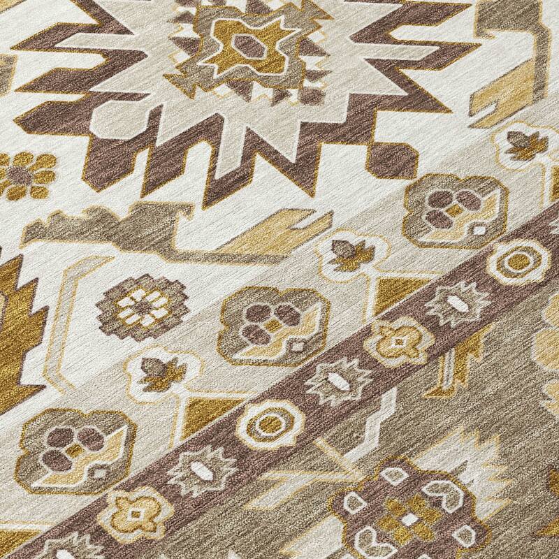 Machine Washable Indoor/ Outdoor Traditional Aspen Chantille Rug