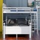 preview thumbnail 2 of 6, Functional Twin over Full Loft Bed with Spacious Cabinet - Includes Hardware