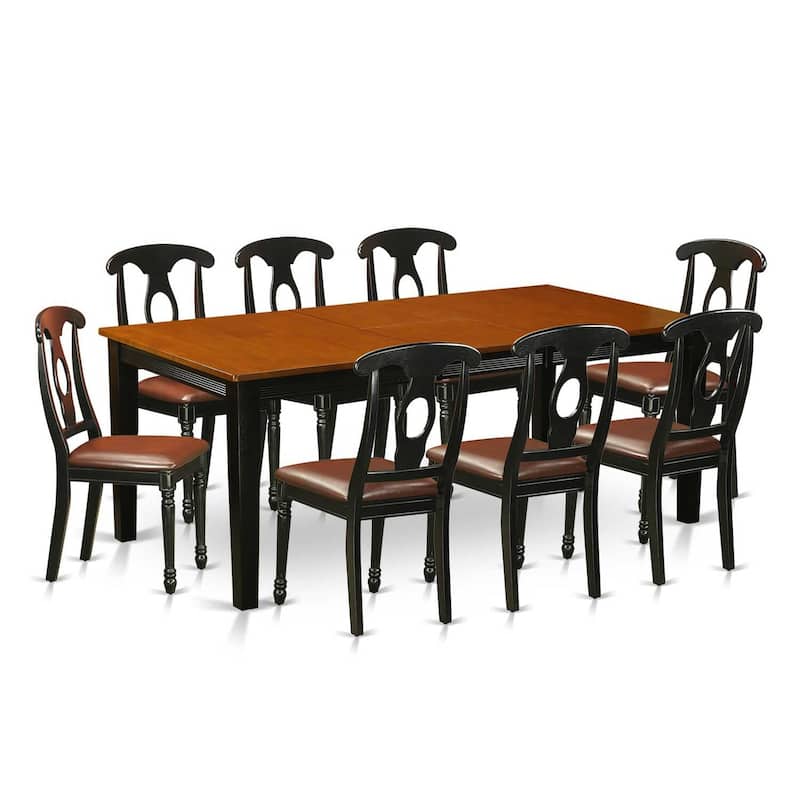 Mediterranean Dining Set - Wood Table & Chairs - Kitchen Dinette Set - Space Saving Design