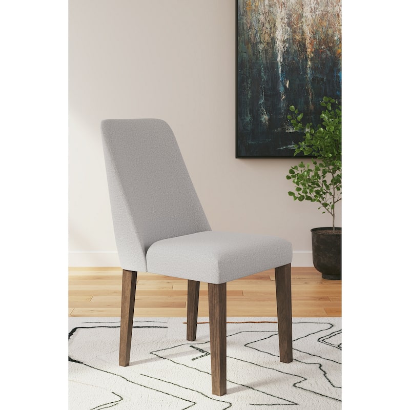 Signature Design by Ashley Lyncott Gray/Brown Dining Upholstered Side Chair (Set of 2) - 18"W x 24"D x 36"H