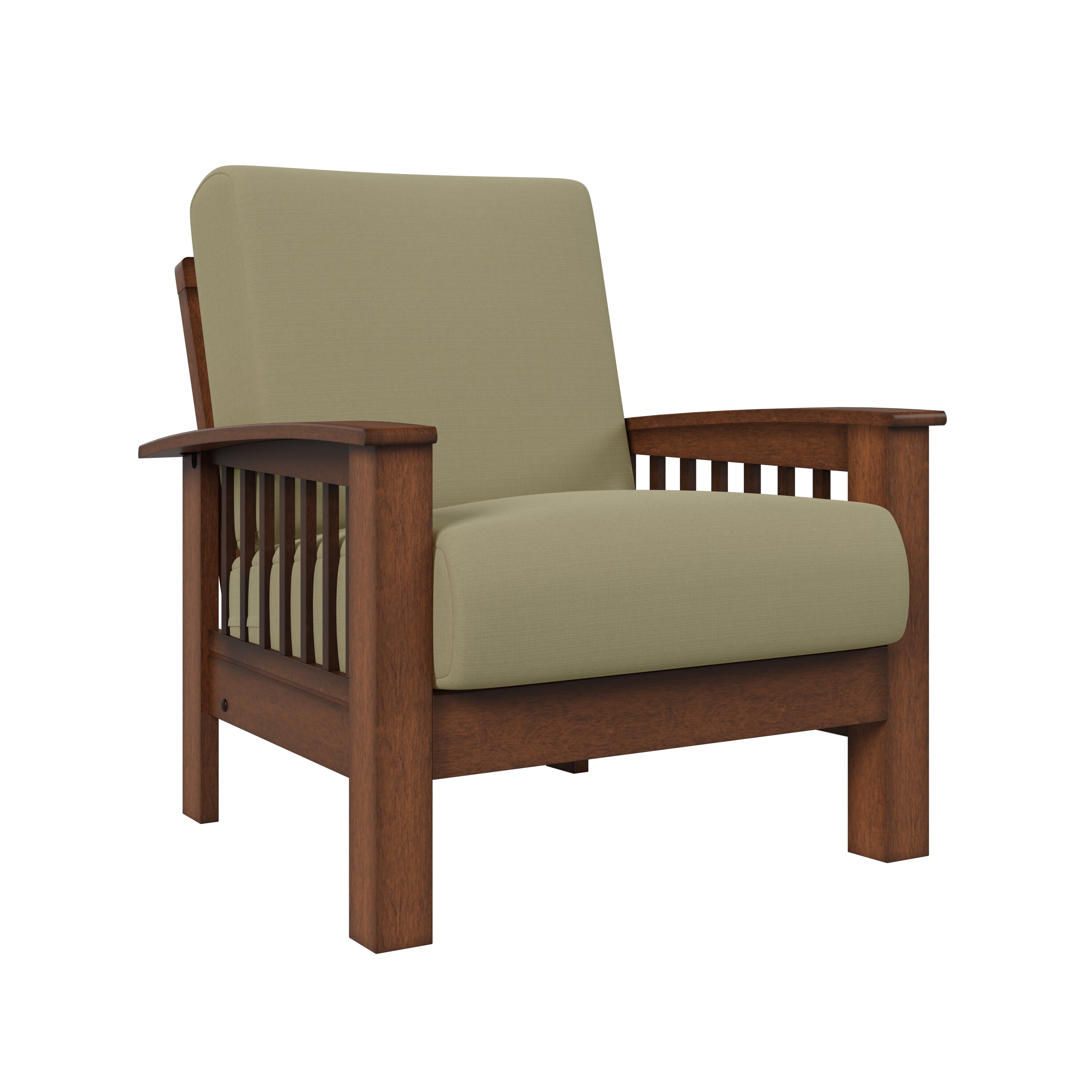 Carson carrington fabric mission style arm chair top