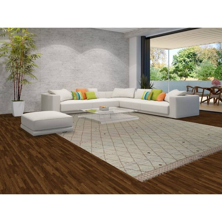 All-Over Trellis Moroccan Modern Large Area Rug Handmade Wool Carpet - 10'0"x 14'4"