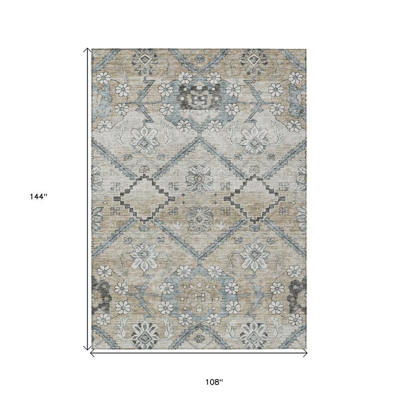 HomeRoots Floral Transitional Rectangle Outdoor Rug