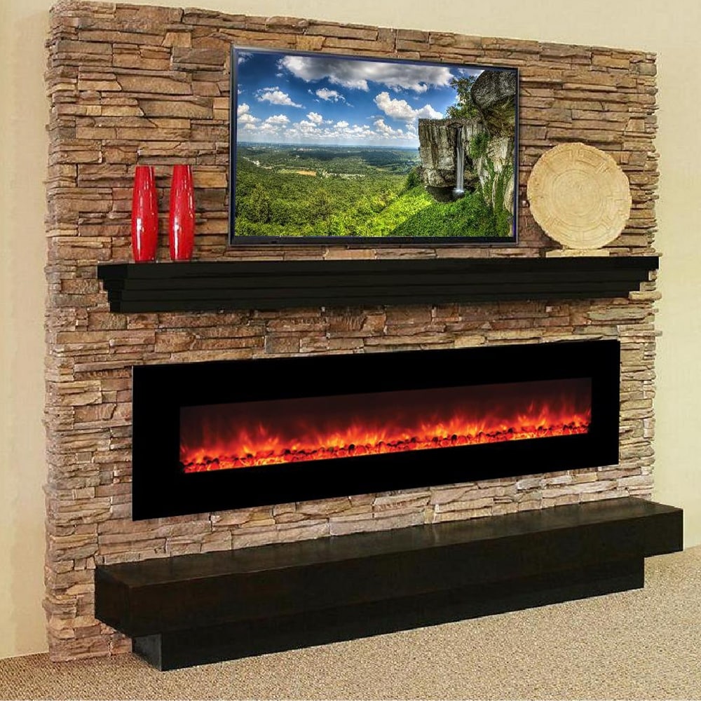 Dedrick Wall Mounted Electric Fireplace - Bed Bath u0026 Beyond - 36791976