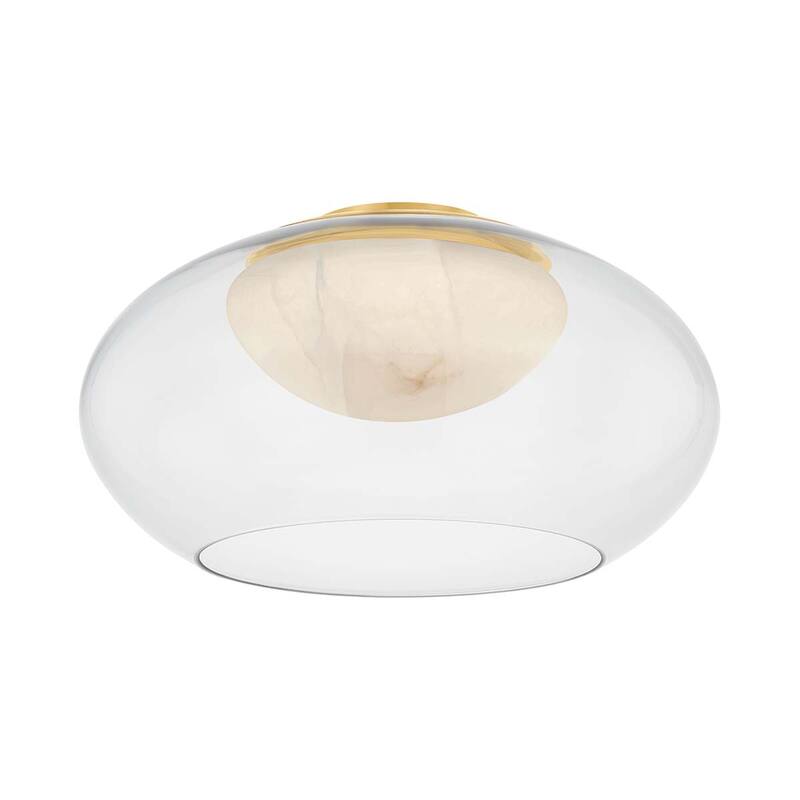 Hudson Valley Lighting 9019 Moore 17" Wide LED Flush Mount Ceiling - Aged Brass