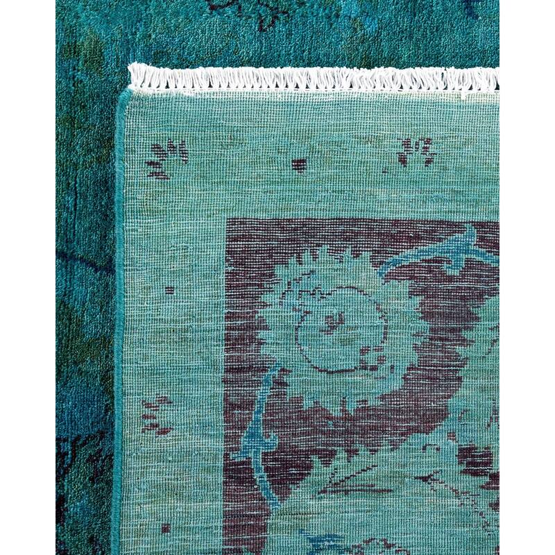 Contemporary Overdyed Wool Hand Knotted Area Rug - 6' 3" x 9' 4"