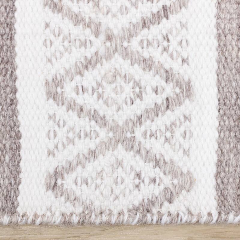 Grey Cream Recycled Farmhouse Rug