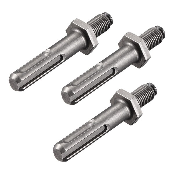 Drill Chuck Shank ,3/8¡° Thread Round Shank 40cr Keyless Drill Chuck Adapter 3pcs - 3pcs x Round Shank(M10x15mm)