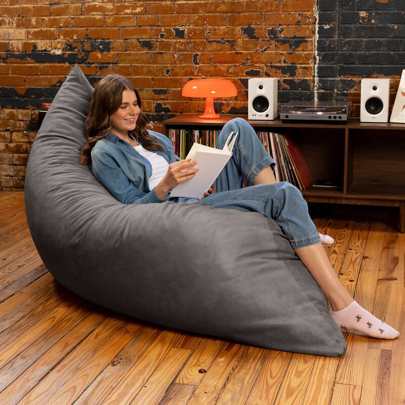 Jaxx 5.5' Huge Bean Bag Floor Pillow and Lounger for Adults - Microsuede