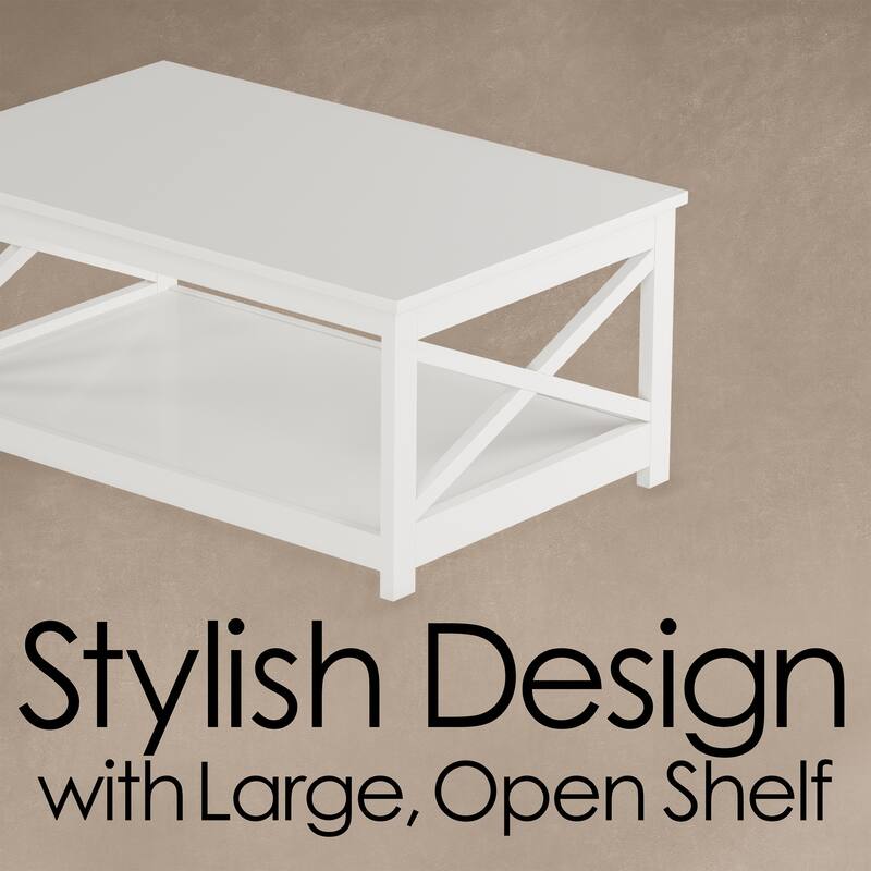 Lavish Home 2Tiered XShaped Coffee Table N/A On Sale Bed Bath & Beyond 30533323