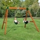 preview thumbnail 2 of 7, Backyard Discovery Durango Cedar Wood A-Frame Swing Set, Belt Swings - 9'1" x 8'1"