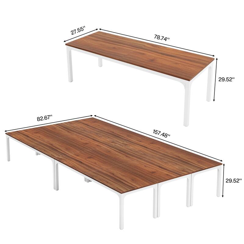19FT Conference Table,Large Rectangle Meeting Seminar Table for 16-22 Person