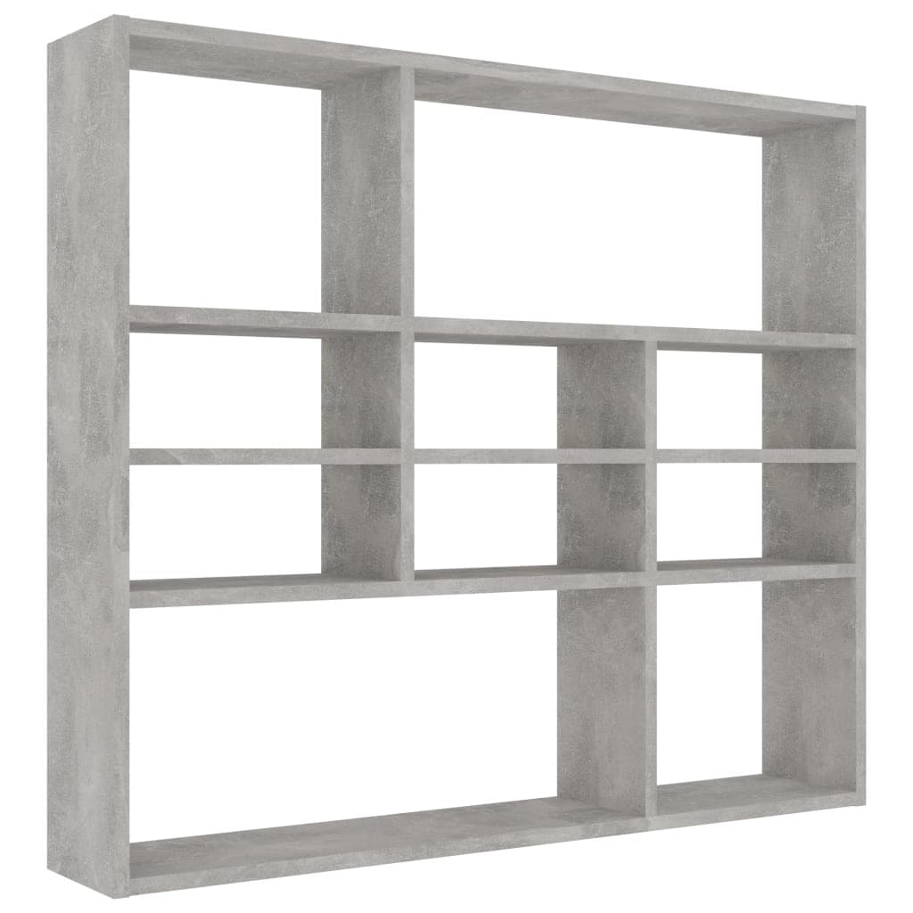vidaXL Wall Shelf Concrete Gray 35.4"x6.3"x30.7" Chipboard