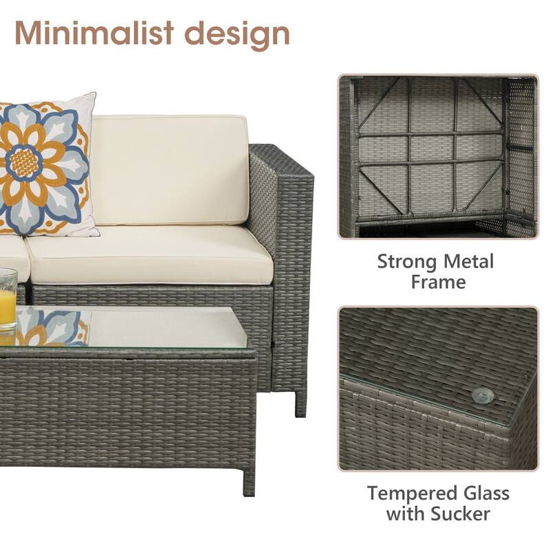Royalcraft 5 Piece PE Rattan Wicker Sectional Sets