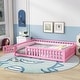 preview thumbnail 10 of 106, Twin/Full/Queen Size Floor Bed w/Door & Fence,Montessori Floor Bed for Kids,Solid Wood Twin/Full/Queen Bed Frame for Girls Boys
