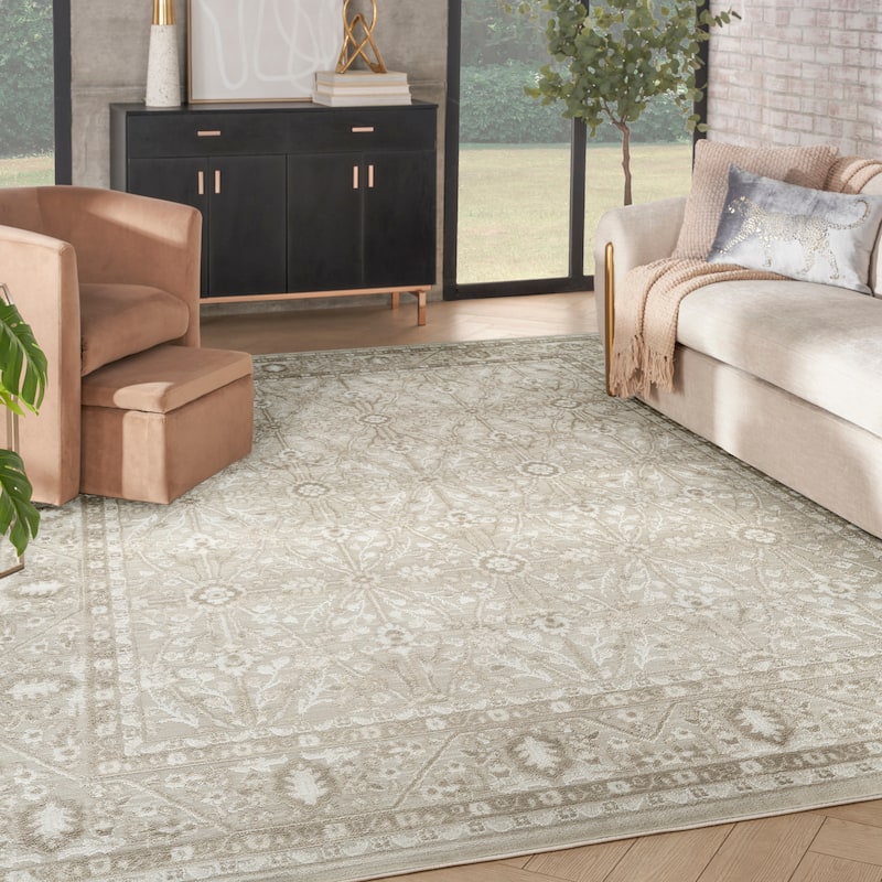 Nourison Dekor Indoor only Persian Area Rug - Ivory/Taupe - 7'10" x 9'10"