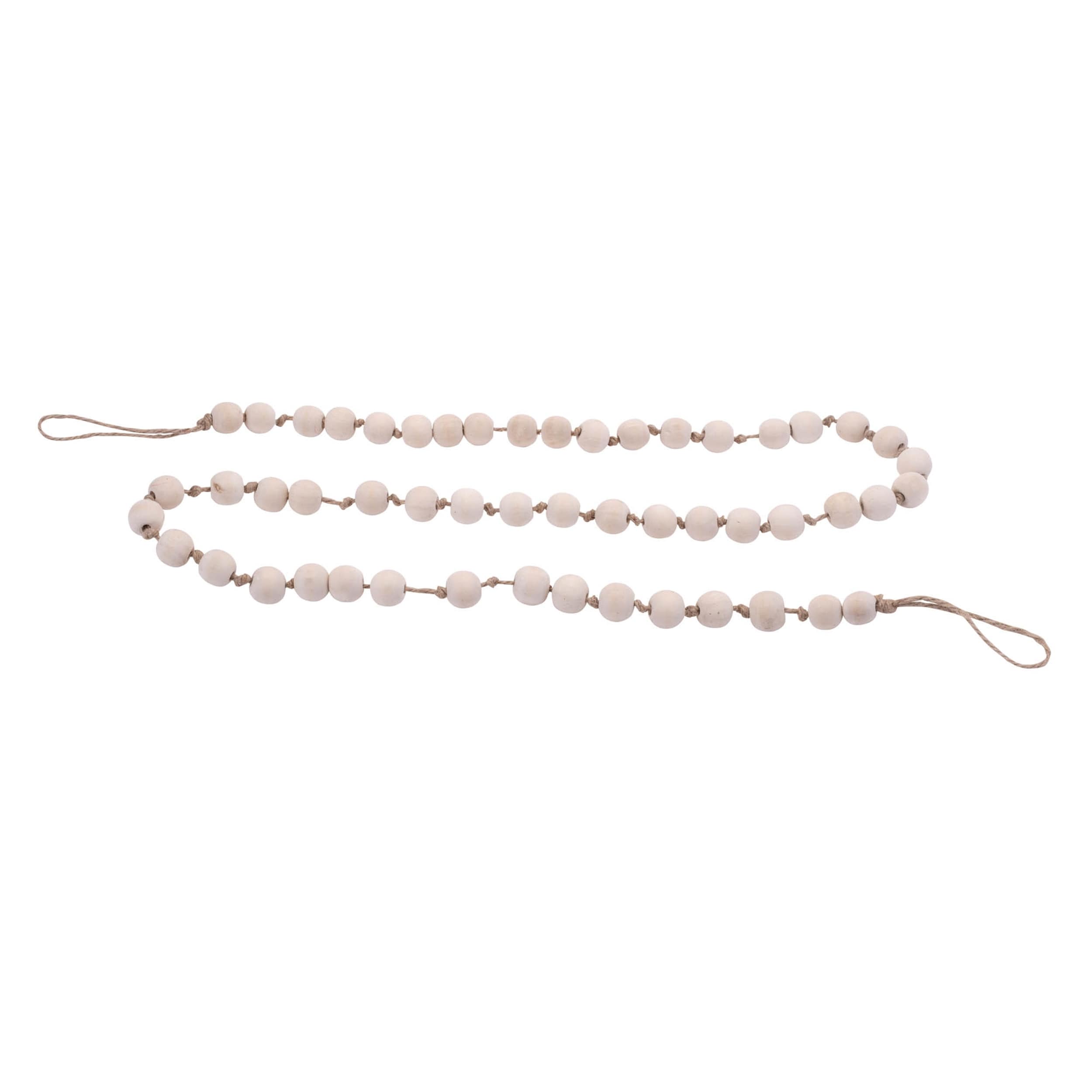 Wood Beaded String Garland (Set of 2)