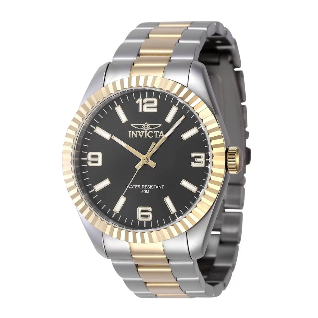 Invicta Men's 47453 Specialty Quartz 3 Hand Black Dial Watch