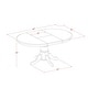 preview thumbnail 3 of 1, Oval Expandable Dining Table with 42x60 Inch Butterfly Leaf and Elegant Pedestal Base in Saddle Brown