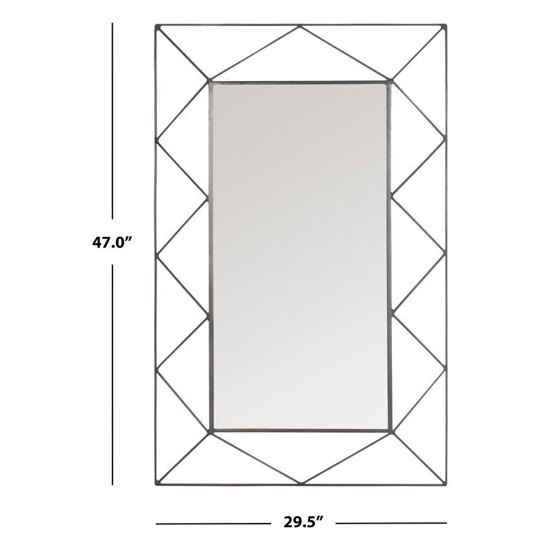 SAFAVIEH Shaniece 45-inch Oval Brushed Brass Mirror with Shelf - 18" W x 4" D x 44.5" H - 18Wx10Dx45H