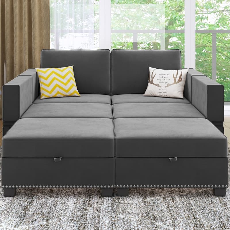 Mixoy 6-Seater Transferable Position Free Combination Sectional Sofa with Storage