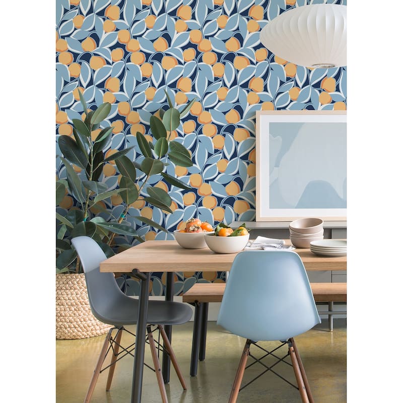 Megan Carter Talia Light Blue Peel and Stick Wallpaper