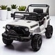 preview thumbnail 8 of 33, 12V Kids Ride-On Electric Truck with Remote Control, 2WD, Four-Wheel Suspension, Bluetooth, MP3, LED Lights, for Ages 1-4 White